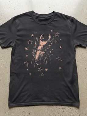 Stag Beetle Floral Stars Tee | Insect Art | Cottagecore  | Nature lovers